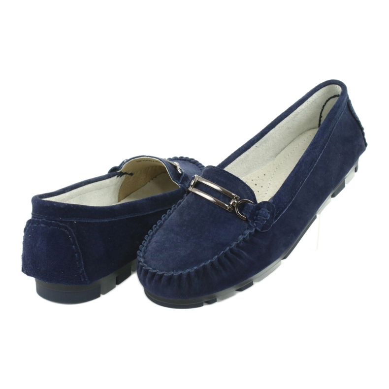 Loafers made of suede leather Filippo DP 1202 blue 4