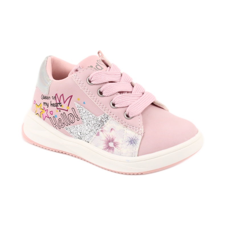 American Club GC15 star sports shoes for girls pink grey 1 American Club GC15 star sports shoes for girls pink grey 1