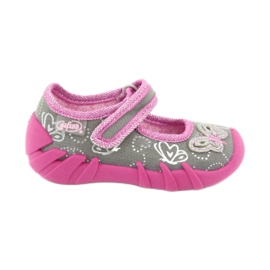Befado children's shoes 109P178 grey pink 1 Befado children's shoes 109P178 grey pink 1
