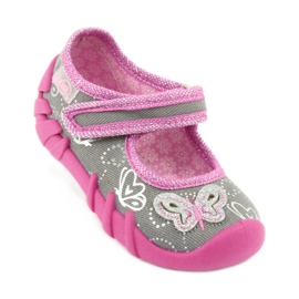 Befado children's shoes 109P178 grey pink 2 Befado children's shoes 109P178 grey pink 2