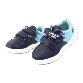 American Club GC18 Velcro sports shoes navy blue blue 3