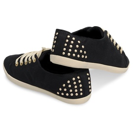 Cloth Sneakers With Studs VB67 Black 1