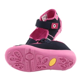 Girls slippers turnips Befado 242p056 navy blue pink 5
