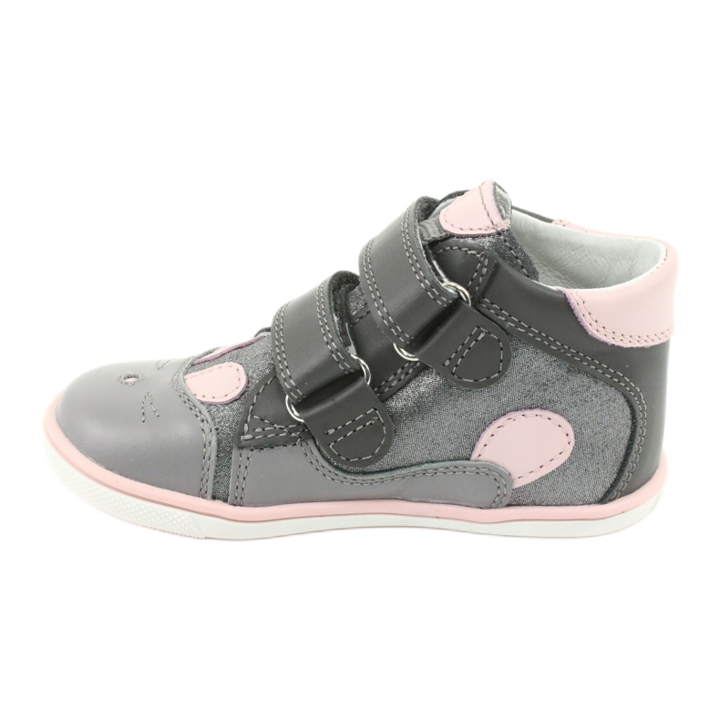 Velcro boots rabbit Bartek 11702 pink grey 2