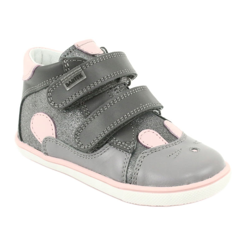 Velcro boots rabbit Bartek 11702 pink grey 1