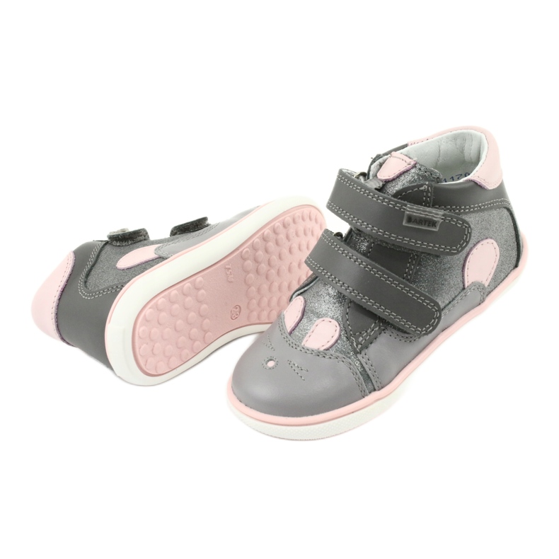 Velcro boots rabbit Bartek 11702 pink grey 5