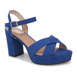 Enmore Blue Heel Sandals 1