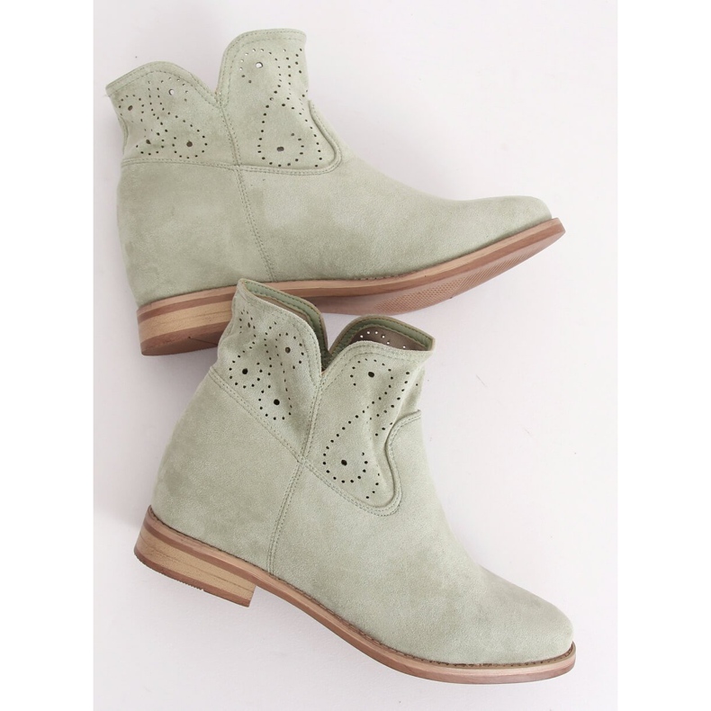 NC1000 Green celadon openwork boots 1