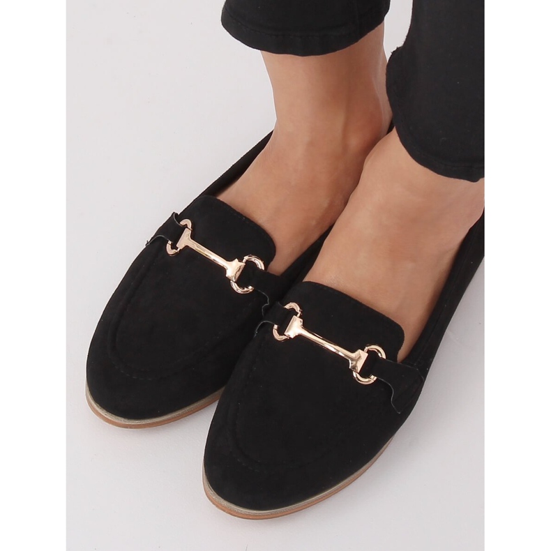 Black Women's black loafers T355P Black 2