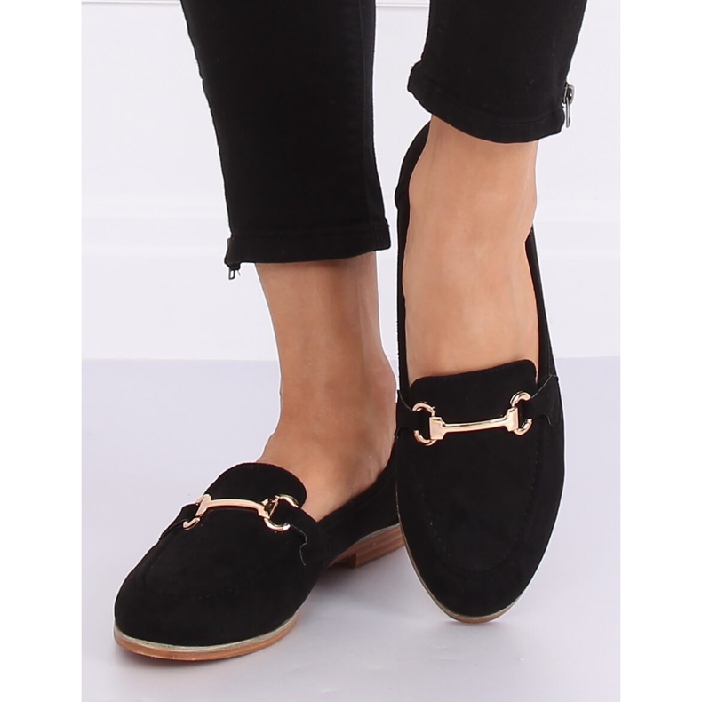 Black Women's black loafers T355P Black 1