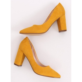Pumps on the post honey P-6719 Yellow 1