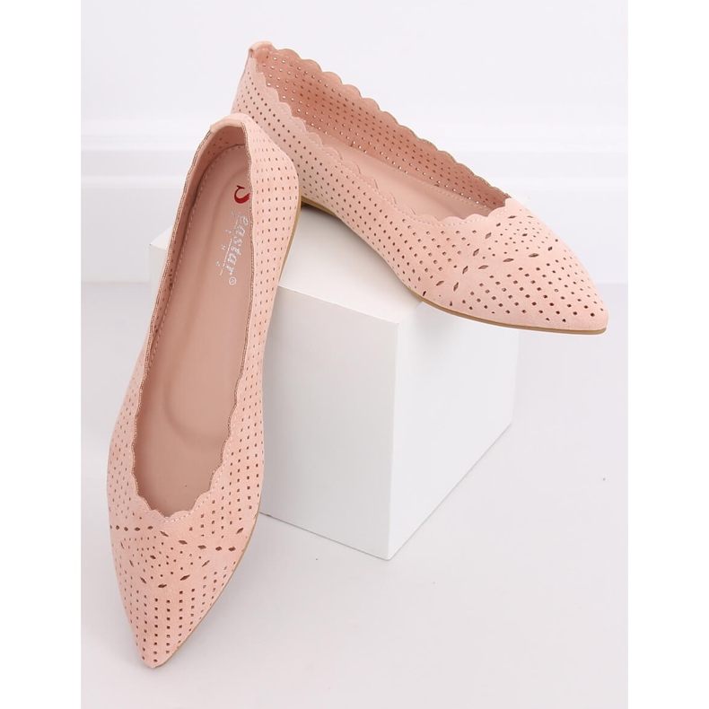 Pink openwork ballerinas NK18P Pink 2