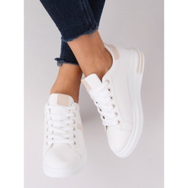 White women's sports shoes BL201P Beige 2