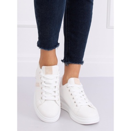 White women's sports shoes BL201P Beige 1 White women's sports shoes BL201P Beige 1