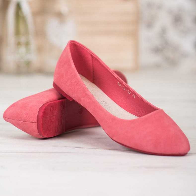 Goodin Pink Ballerinas With Eco Leather 2 Goodin Pink Ballerinas With Eco Leather 2