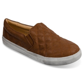 Quilted Slip On Slip On 9033 Camel brown 1