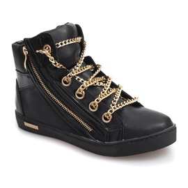 High-top Sneakers With Zipper Y405 Black 1