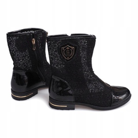 Openwork Boots Zippered X362 Black 1
