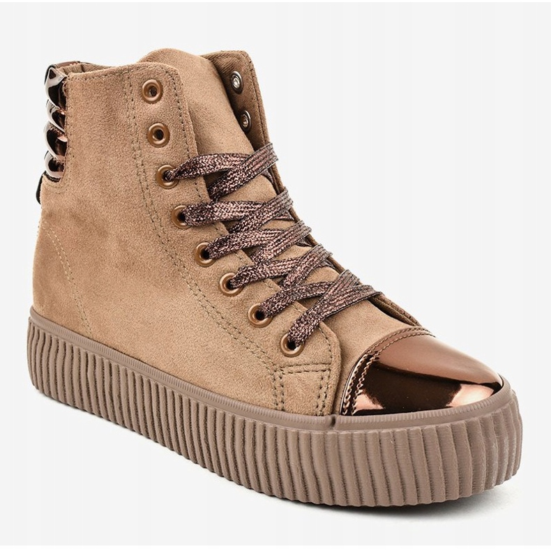 Beige sneakers on the women's platform TL-53 1