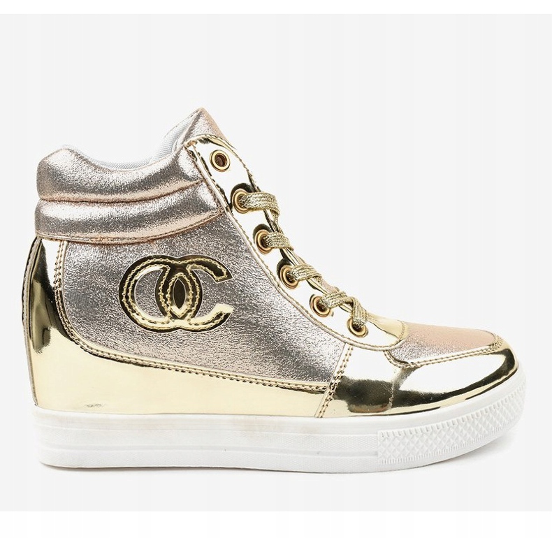 Fashionable Golden Sneakers L643-2 2 Fashionable Golden Sneakers L643-2 2
