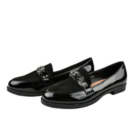 Black slip-on shoes with JN-27 studs 2