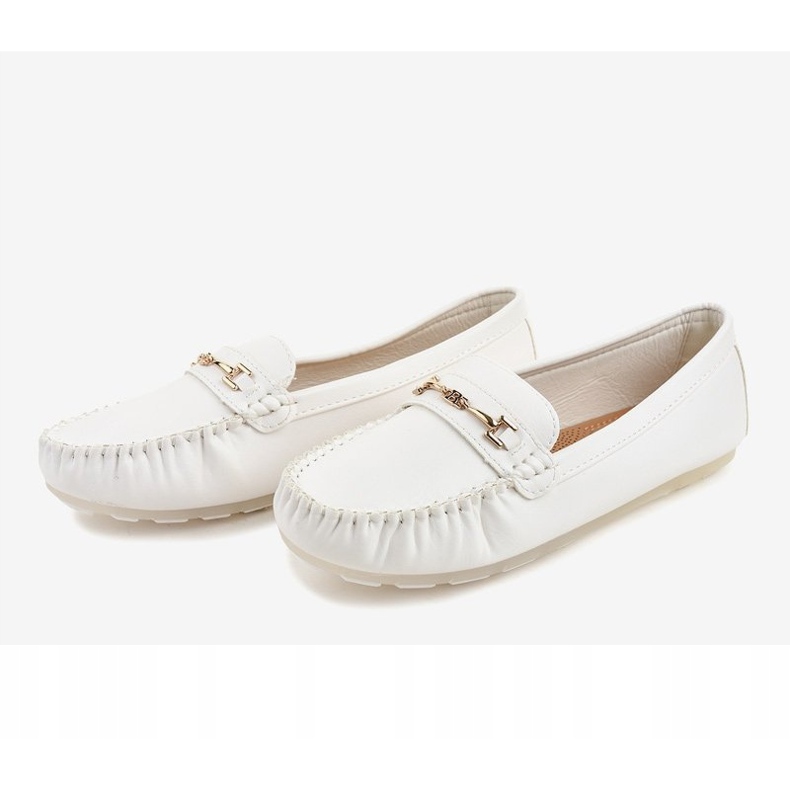 White eco-leather ballerina loafers FM3102A 2 White eco-leather ballerina loafers FM3102A 2