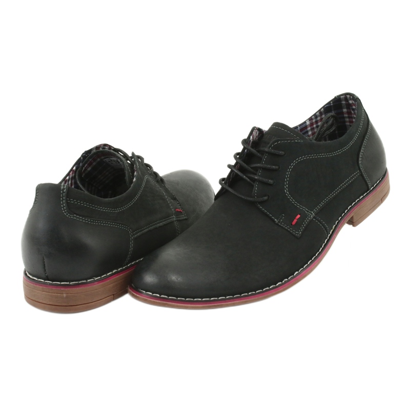 American Club CY01 men's lace-up shoes black 4