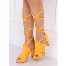Sandals tied on the ankle NS112P Yellow 1