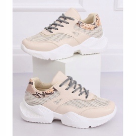 Women's beige sports shoes BL192P Beige 1