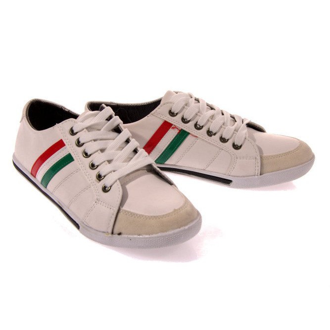 Sneakers With The Italian Flag 807 White black 1