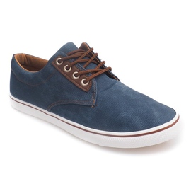 Casual Men's Sneakers 61027 Navy Blue 1