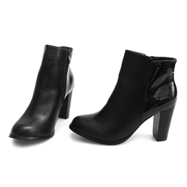 Ankle Boots Varnished F034 Black 1
