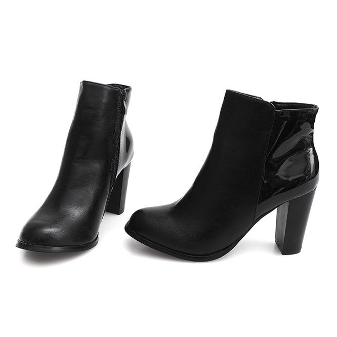Ankle Boots Varnished F034 Black 1