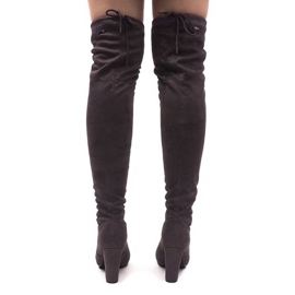 Suede Boots On The Pole 6221-2 Gray grey 2