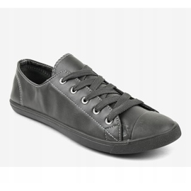 Gray sneakers with a bow 3057-3 grey 1