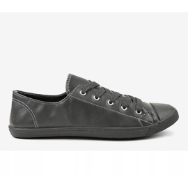 Gray sneakers with a bow 3057-3 grey 2