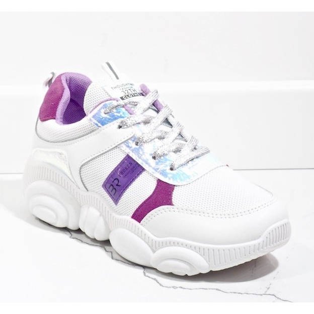 White fashionable women's sports shoes SJ1929-2 multicolored 1 White fashionable women's sports shoes SJ1929-2 multicolored 1