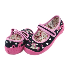 Befado children's shoes 114X355 navy blue pink grey 4