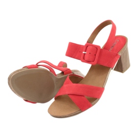 Red Sandals on the post Caprice 28317 5