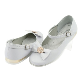 Miko white children's communion ballerinas yellow 4