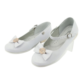 Miko white children's communion ballerinas yellow 3