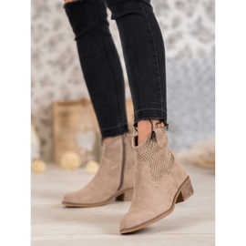 Filippo Openwork cowboy boots brown 2