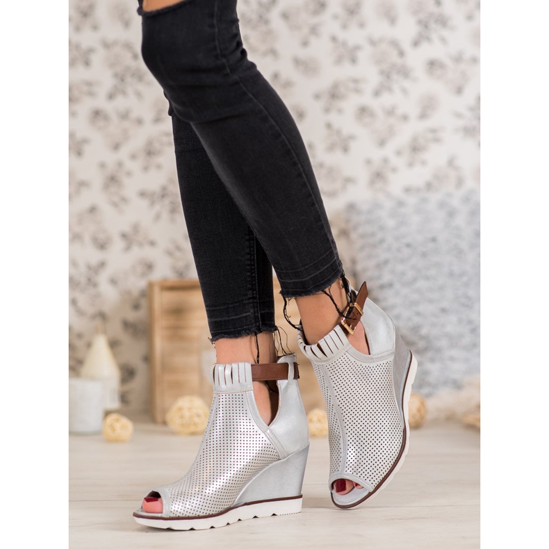Filippo Silver Ankle Boots grey 1