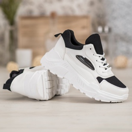 SHELOVET Comfortable Sneakers white black 1