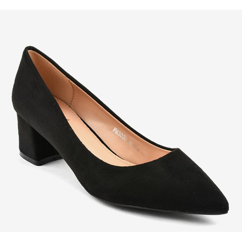 Black suede pumps on the FM1089 post 1