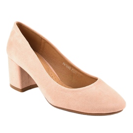 Pink suede pumps on the FM1089 post 1