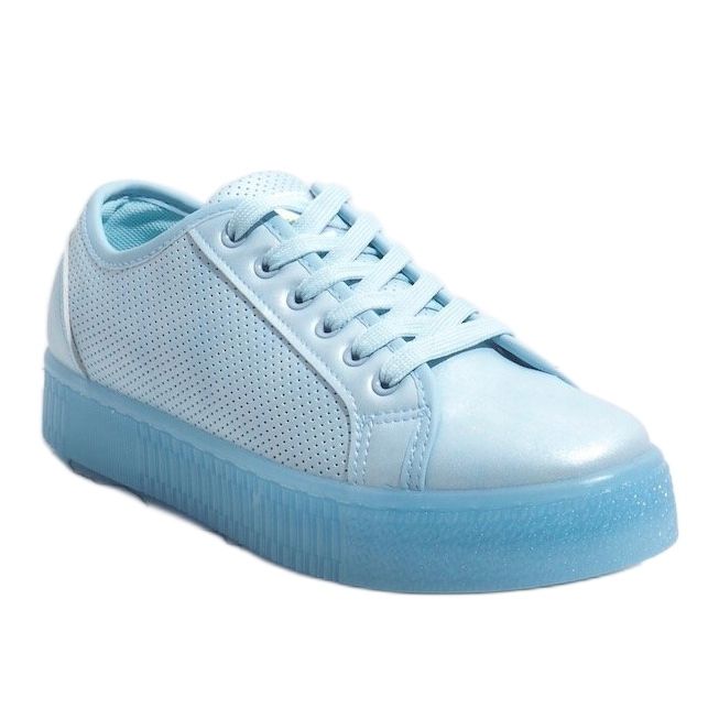 Women's blue creepers sneakers F-2969 1