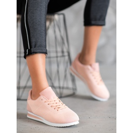 SHELOVET Tied Shoes On The Platform orange pink 1