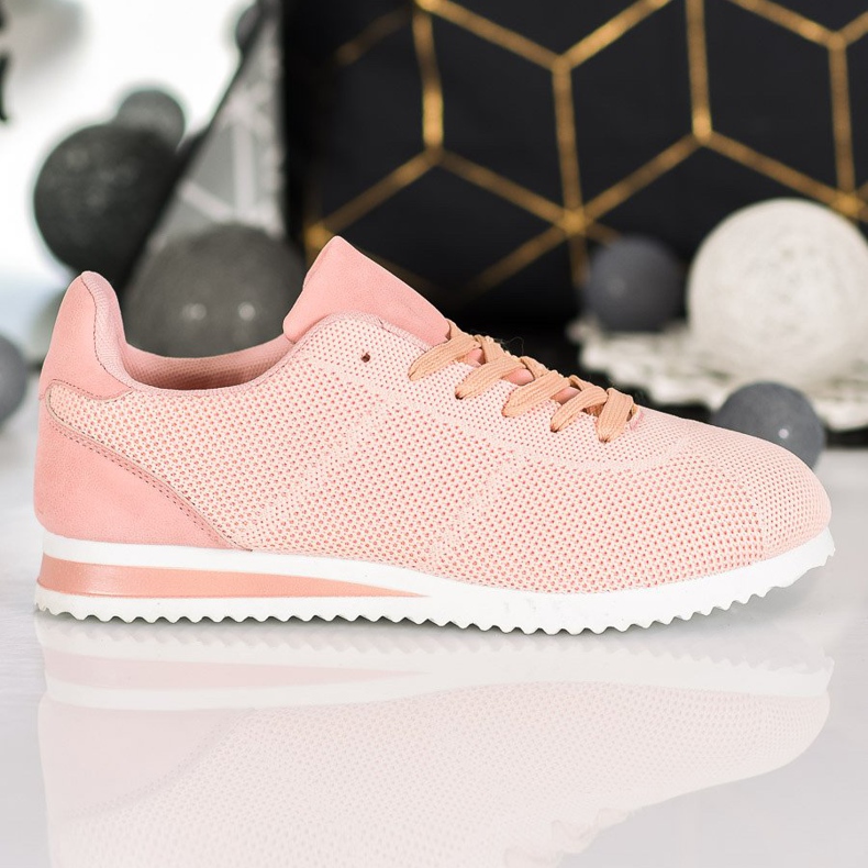 SHELOVET Tied Shoes On The Platform orange pink 2