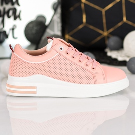 SHELOVET Powder Sneakers On The Platform pink 2